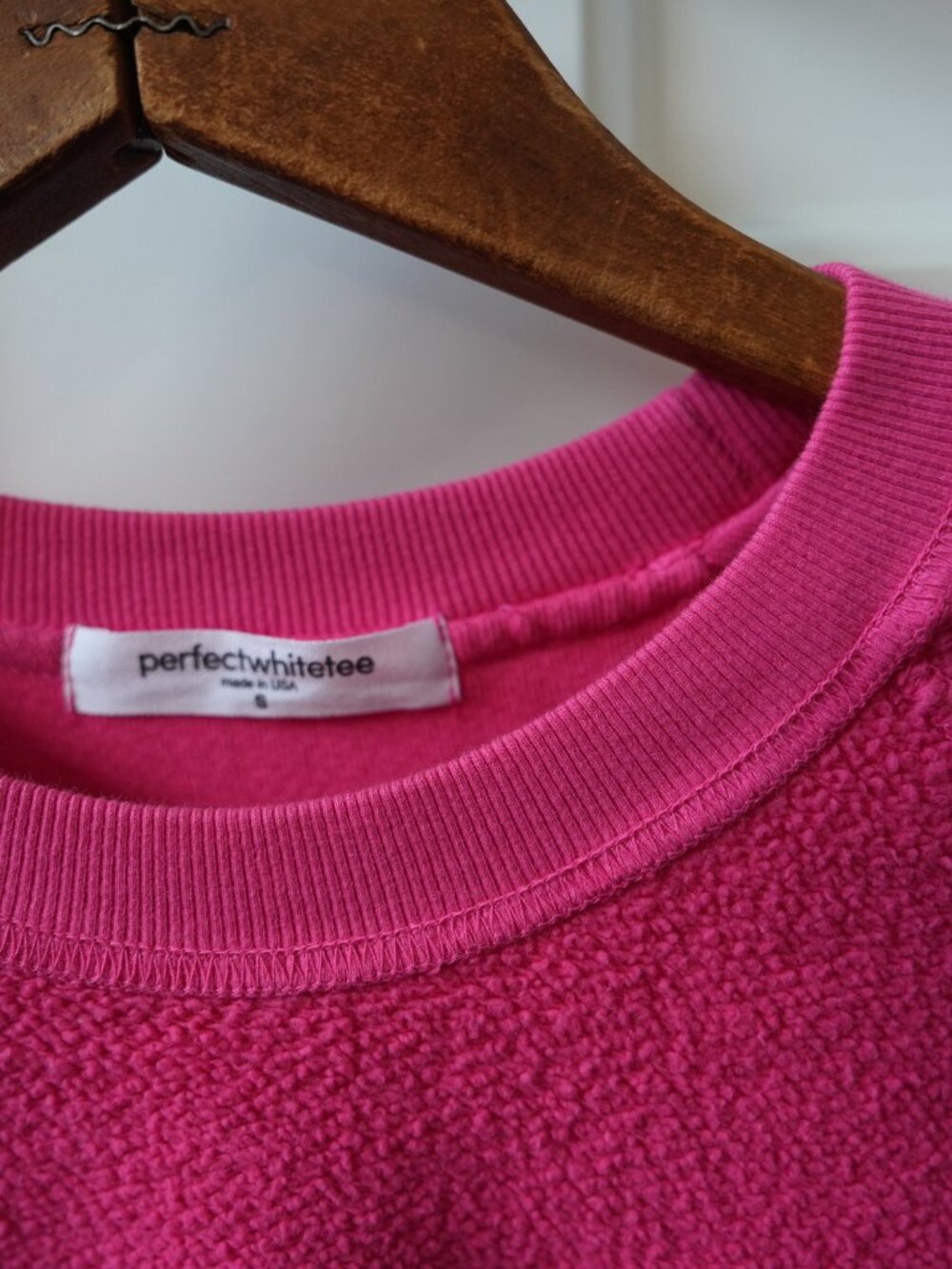 Perfectwhitetee Ziggy Inside out Sweatshirt in Pinkbloom bright pink in Size S - Picture 3 of 14